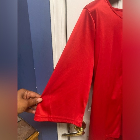 Miss Lili Women Tunic Top High Low Plus Size 1X with back Tie - Picture 3 of 8